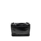 Saint Laurent/YSL Medium Niki Bag Crocodile-Embossed Black Calfskin Black Hardware