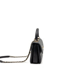 Chanel Top Handle Trendy CC Flap Bag Lambskin Black LGHW