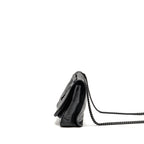 Saint Laurent/YSL Medium Niki Bag Crocodile-Embossed Black Calfskin Black Hardware