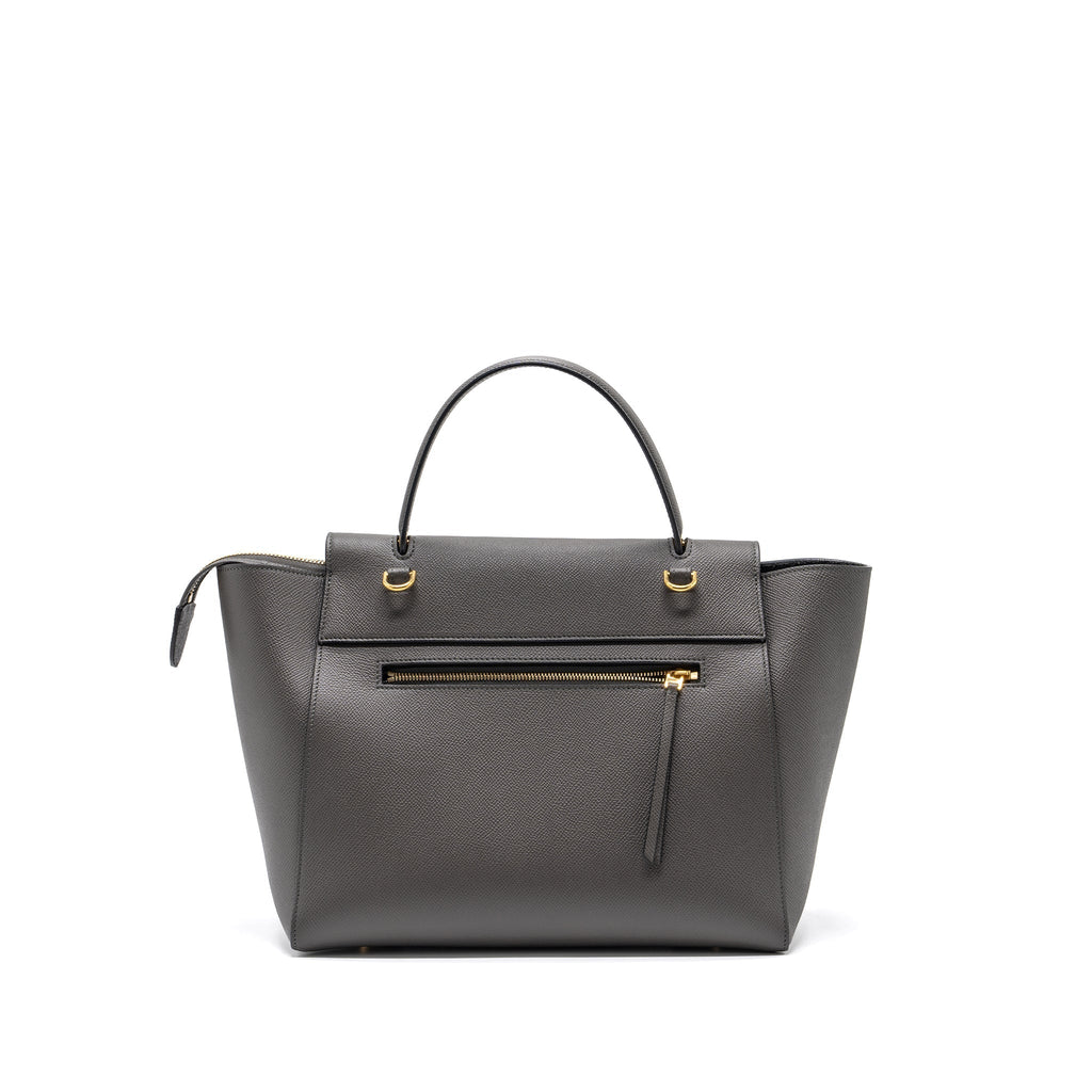 Celine Mini Belt Bag Grained Calfskin Dark Grey