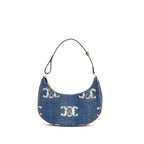 Celine Medium Ava Bag With Triomphe Denim Navy/Tan