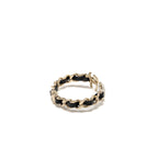 Chanel CC Heart Cuff Bracelet Pearl/Leather Light Gold Tone