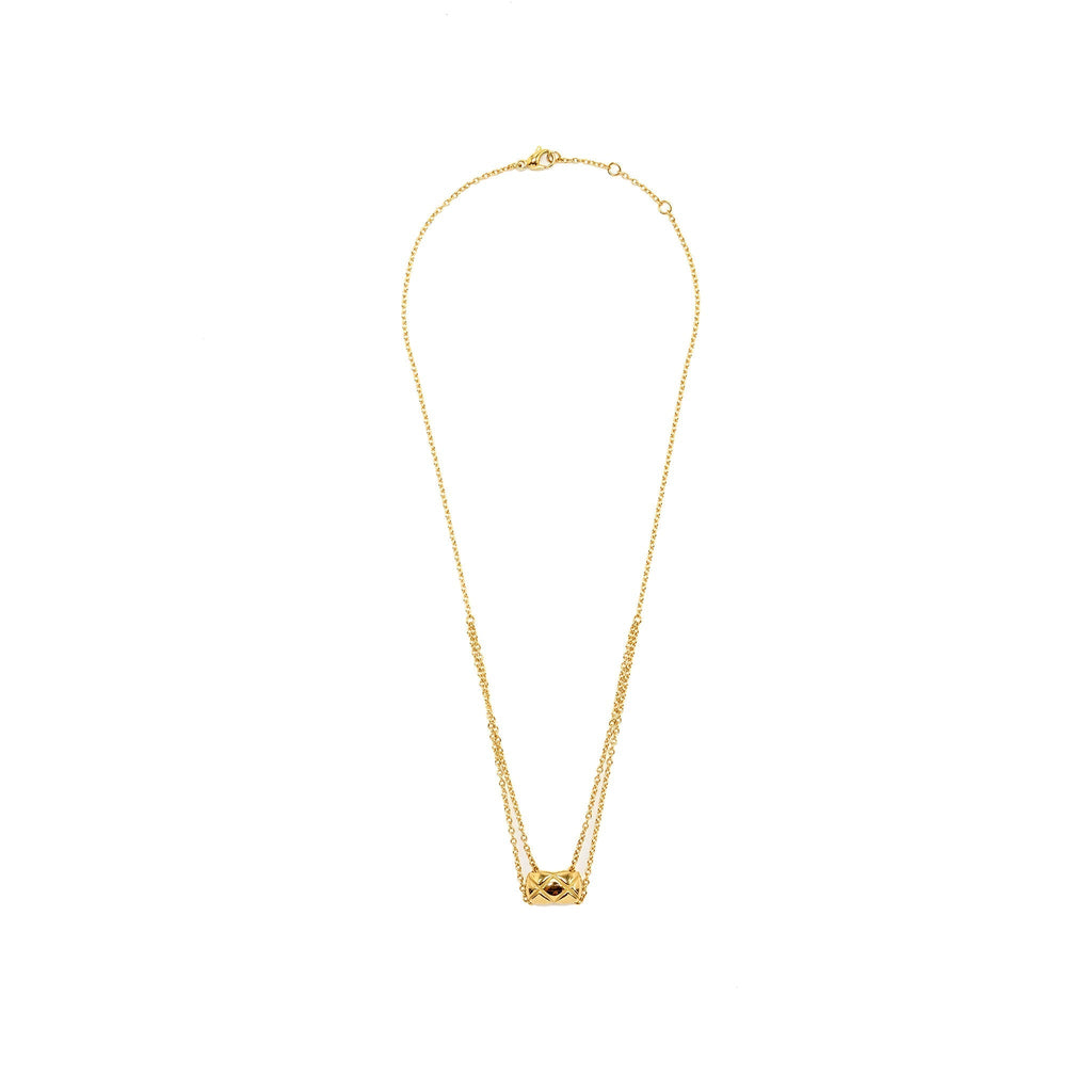Chanel Coco Crush necklace quilted motif Yellow Gold
