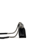 Chanel Medium Boy Bag Caviar Black SHW (Microchip)