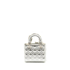 Dior Small My ABC Lady Dior Cannage Calfskin Metallic Silver SHW