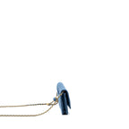 Chanel 22C Pearl Crush wallet on chain Denim blue GHW(microchip)