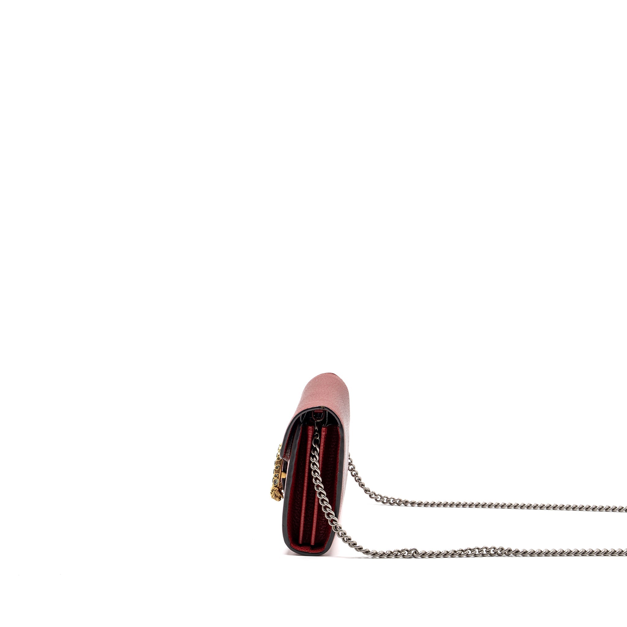 Gucci dionysus wallet on chain calfskin red multicolour hardware