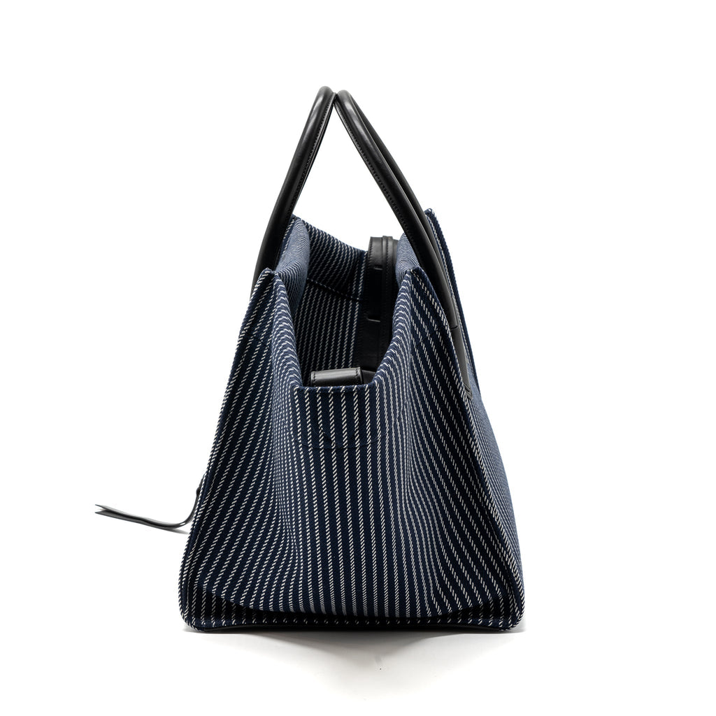 Celine phantom luggage bag canvas /  leather dark blue / black