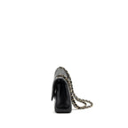 Chanel Medium Classic Double Flap Bag Lambskin Chevron Black LGHW