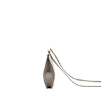 Celine mini clasp shoulder bag light grey leather