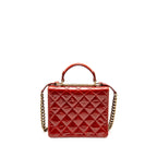 Chanel Large Rita Top Handle Flap Bag Calfskin Dark Red Multicolour Hardware