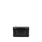 Chanel Medium Classic Double Flap Bag Lambskin Chevron Black LGHW