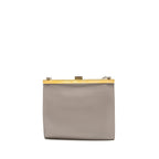 Celine mini clasp shoulder bag light grey leather