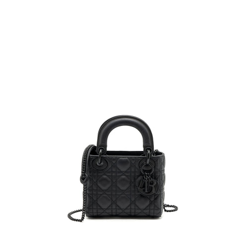 Dior Mini Lady Dior Calfskin So Black