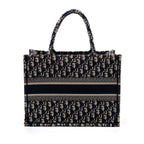 Dior Medium Book Tote Blue Dior Oblique Embroidery