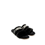Dior Size 39 Chez Moi Sandals Shearling Black