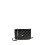 Chanel Classic Wallet On Chain Lambskin Black SHW