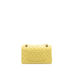 Chanel Medium Classic Double flap bag caviar light yellow LGHW