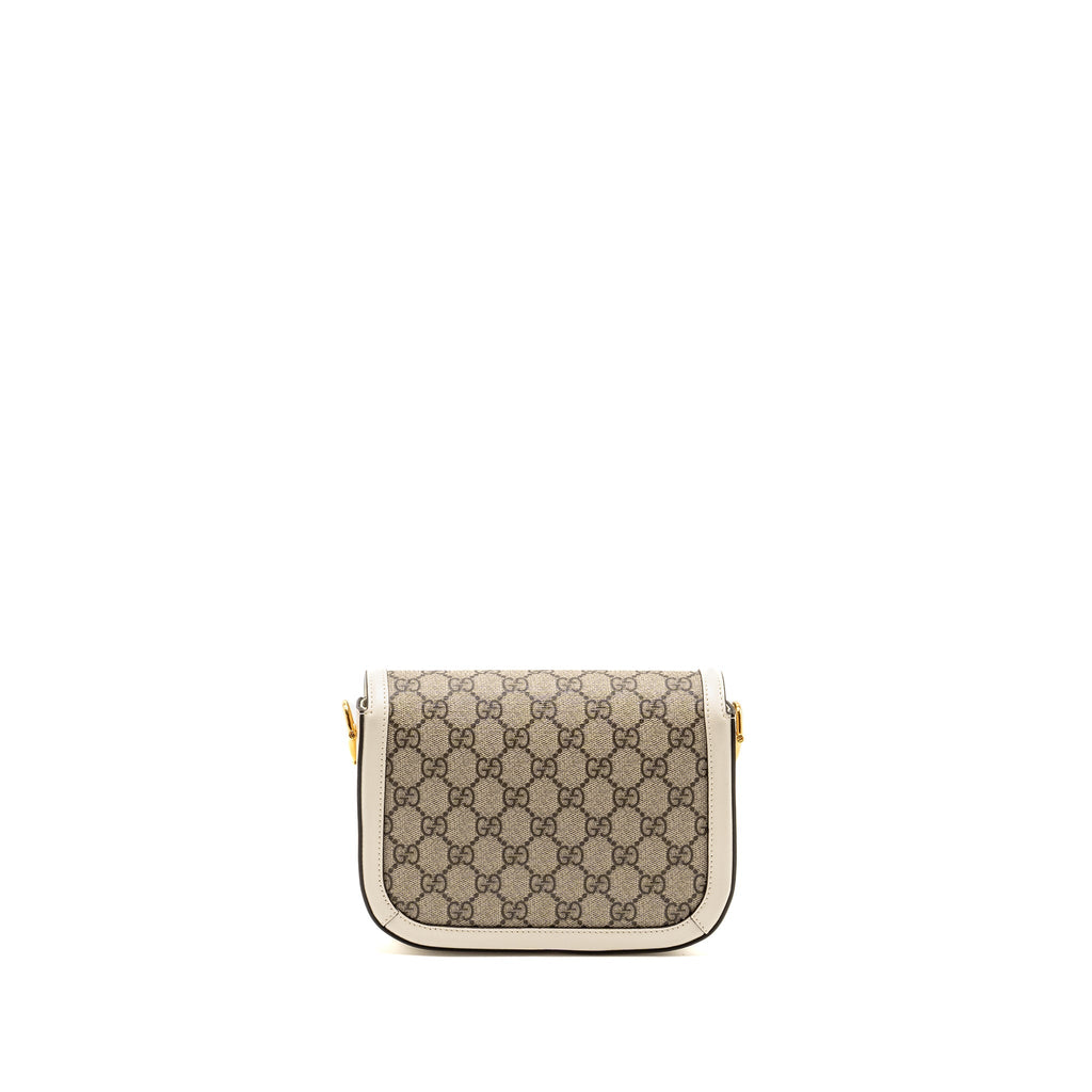Gucci Mini Horsebit 1955 Bag GG Supreme Canvas/Leather White/Multicolour GHW