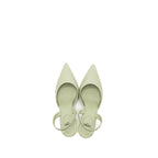 Fendi size 35 fendi first high-heeled slingbacks leather green SHW
