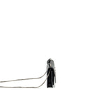 Saint Laurent/YSL Sunset Bag Croc-Embossed Calfskin Black SHW