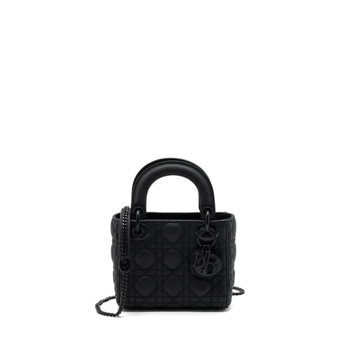 Dior Mini Lady Dior Calfskin So Black