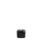 Chanel pearl crush Mini vanity with chain lambskin black GHW