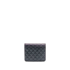 Chanel Quilted square wallet with Chain caviar iridescent black LGHW