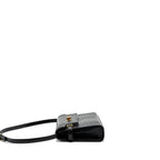 Saint Laurent Manhattan Shoulder Bag Crocodile-Embossed Black GHW