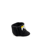 Fendi Mania Logo-Embroidered Knitted Headband Cap hat Alpaca/Wool Black/Multicolour