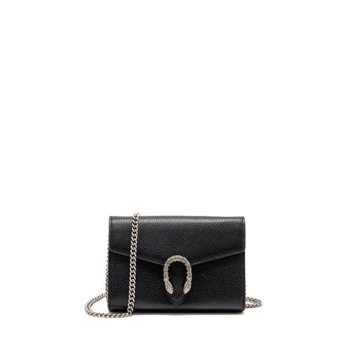Gucci Dionysus Wallet on Chain Calfskin Black SHW