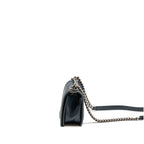 Chanel Medium Boy Bag Chevron Lambskin Dark Blue SHW