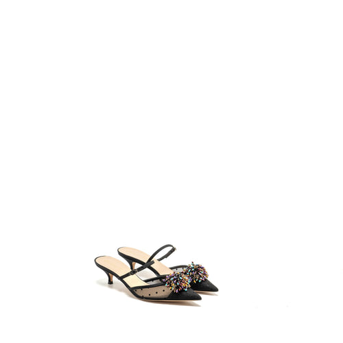 Dior size 37.5 sling back pump black / multicolour