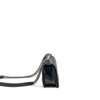 Chanel Medium Boy Bag Chevron Lambskin Dark Blue SHW