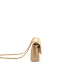 Chanel Medium Classic Double flap Caviar Beige GHW