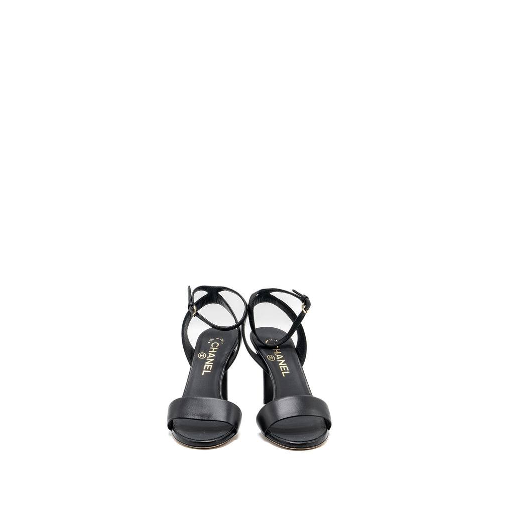 Chanel Size 36 Heel Sandals Leather Black