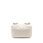 Chanel Small 19 bag lambskin white multicolor hardware