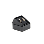 Chanel Crystal Heart CC logo Dropped Ear Clips Silver Tone