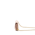 Chanel Pearl crush wallet on chain lambskin light pink GHW (Microchip)