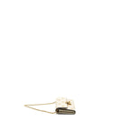 Gucci Mini Padlock Pouch With Chain with Bee Printed Calfskin White/Gold GHW