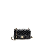 Chanel Mini Rectangular Flap Bag Lambskin Black LGHW
