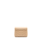 Saint Laurent/ YSL Loulou Toy Strap Bag Calfskin Beige GHW