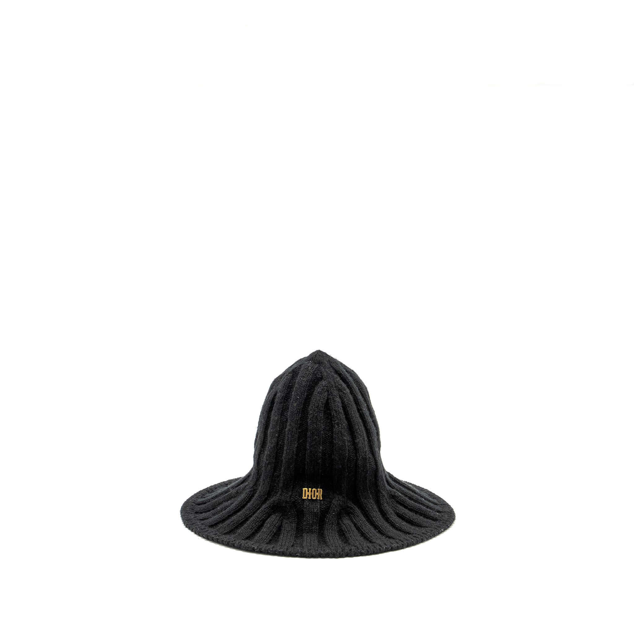 Dior Letter Logo Wire-Brimmed Beanie Wool Black