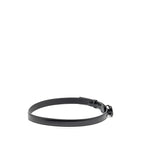 Gucci Size 75 GG Marmont 20MM Thin Belt Black Leather Black Hardware