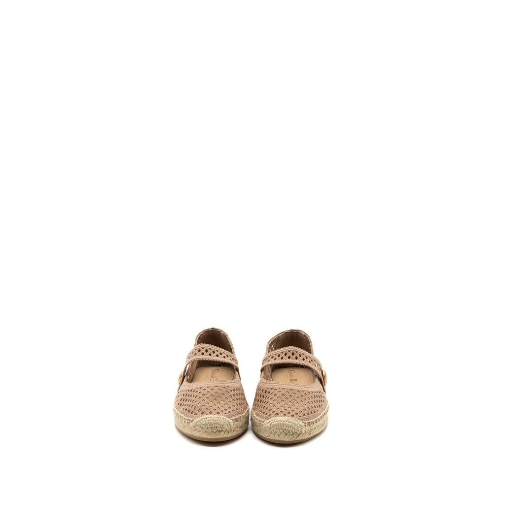Dior Size 38 Caro espadrilles Fabric Light Pink GHW