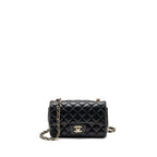 Chanel Mini Rectangular Flap Bag Lambskin Black LGHW