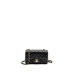 Chanel Mini Rectangular Flap Bag Lambskin Black LGHW (microchip)