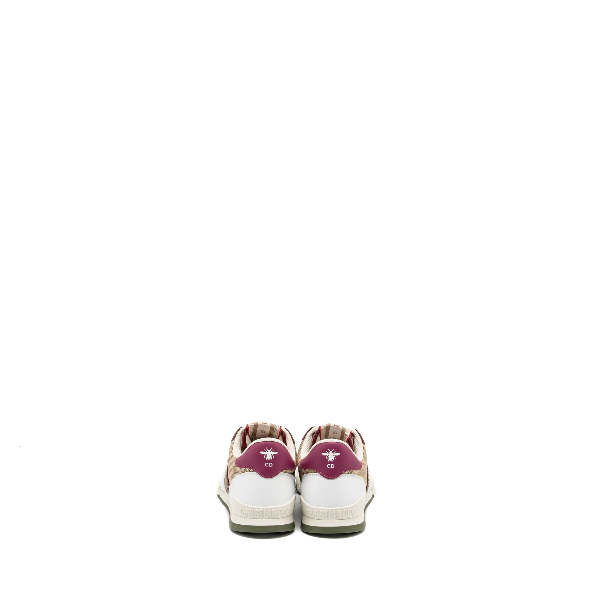 Dior Size 35 Dior Travel Sneaker Leather/Nylon Dark Nut/Multicolour