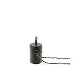 Chanel Pearl Letter Logo Detailed Vanity Case Calfskin Black GHW