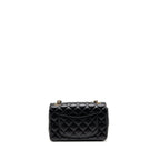 Chanel Mini Rectangular Flap Bag Lambskin Black LGHW